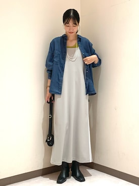 「アイテム（ワンピース/ドレス）」を使った、るこ。さん（レディース・173cm）の秋コーディネート