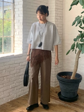 「アイテム（その他）」を使った、るこ。さん（レディース・170cm）の秋コーディネート