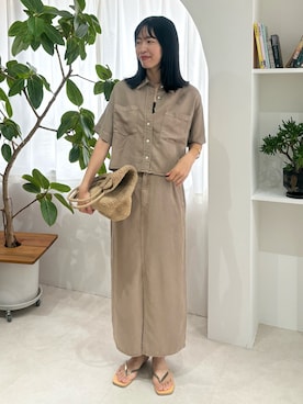 「Doux archives（ドゥアルシーヴ）のアイテム」を使った、るこ。さん（レディース・173cm）の夏コーディネート