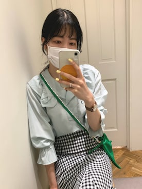 「ブラウスコーデ」｜「アイテム（その他）」を使った、るこ。さん（レディース・170cm）の春コーディネート