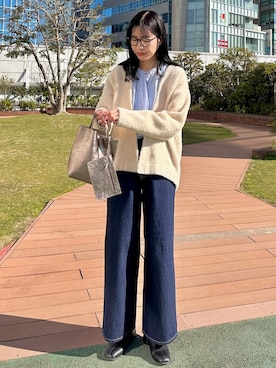 「Doux archives（ドゥアルシーヴ）のアイテム」を使った、るこ。さん（レディース・173cm）の冬コーディネート