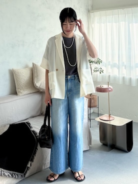 「Doux archives（ドゥアルシーヴ）のアイテム」を使った、るこ。さん（レディース・173cm）の春コーディネート