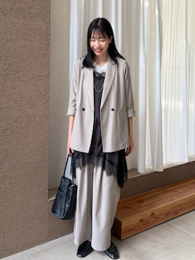 「Doux archives（ドゥアルシーヴ）のアイテム」を使った、るこ。さん（レディース・173cm）の春コーディネート