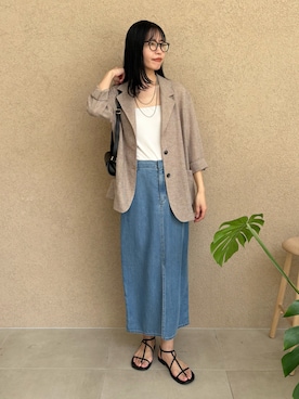 「Doux archives（ドゥアルシーヴ）のアイテム」を使った、るこ。さん（レディース・173cm）の春コーディネート