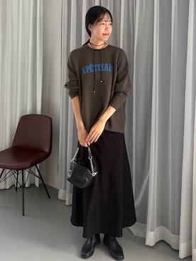 「アイテム（スカート）」を使った、るこ。さん（レディース・173cm）の冬コーディネート