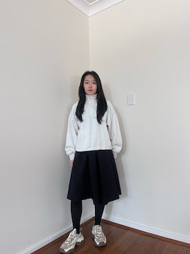 「アイテム（スウェット）」を使った、Amelia .Cさん（レディース・160cm）の夏コーディネート