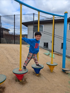 「アイテム（トップス）」を使った、ゆっきさん（キッズ・120cm）の秋コーディネート