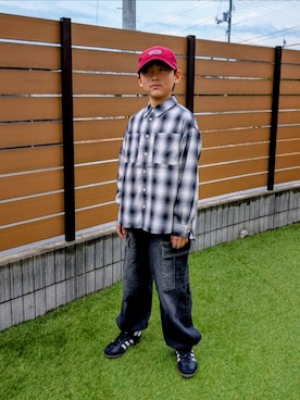 「アイテム（帽子）」を使った、ゆっきさん（キッズ・135cm）の冬コーディネート