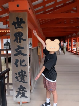 「アイテム（サンダル）」を使った、ゆっきさん（キッズ・135cm）の秋コーディネート