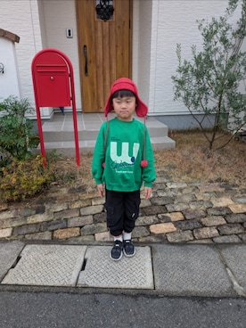 「アイテム（スニーカー）」を使った、ゆっきさん（キッズ・120cm）の冬コーディネート