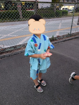 「アイテム（サンダル）」を使った、ゆっきさん（キッズ・120cm）の秋コーディネート