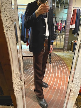 「ランチャーパンツ」｜「アイテム（ブーツ）」を使った、RYOさん（メンズ・173cm）の夏コーディネート