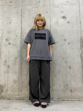 「アイテム（カーゴパンツ）」を使った、ハルハルさん（レディース・154cm）の夏コーディネート