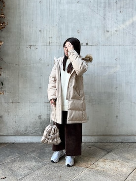 「CIAOPANIC TYPY」｜「アイテム（その他アウター）」を使った、kasumiさん（レディース・154cm）の冬コーディネート