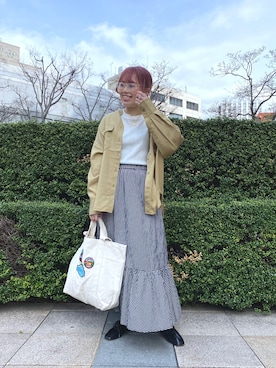 「CIAOPANIC TYPY（チャオパニックティピー）のアイテム（その他シューズ）」を使った、kasumiさん（レディース・154cm）の春コーディネート