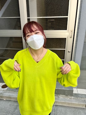 「Vネック」｜「アイテム（サロペット/オーバーオール）」を使った、kasumiさん（レディース・154cm）の秋コーディネート