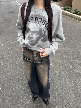 「アイテム（ベルト）」を使った、モエさん（レディース・167cm）の秋コーディネート