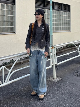 「アイテム（シューズ）」を使った、モエさん（レディース・167cm）の春コーディネート