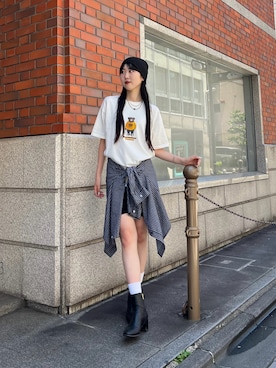 「Sourcream（サワークリーム）のアイテム」を使った、モエさん（レディース・167cm）の夏コーディネート
