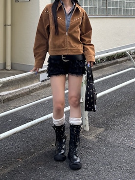 「アイテム（ブルゾン）」を使った、モエさん（骨格ナチュラル・レディース・167cm）の秋コーディネート