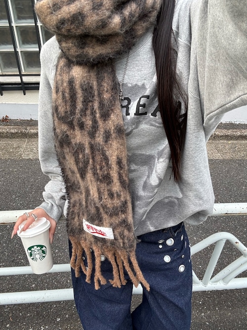 セール】SLOPPY LEOPARD MUFFLER/ヒョウ柄マフラー（マフラー）｜WHO'S