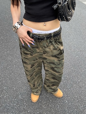 「アイテム（スウェットパンツ）」を使った、モエさん（レディース・167cm）の夏コーディネート