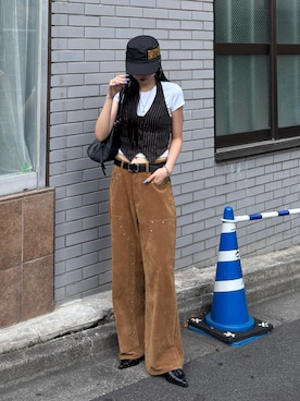 「アイテム（パンプス）」を使った、モエさん（レディース・167cm）の夏コーディネート