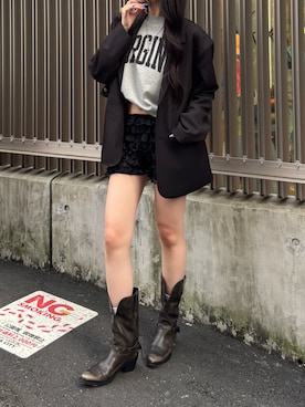 「アイテム（テーラードジャケット）」を使った、モエさん（レディース・167cm）の夏コーディネート