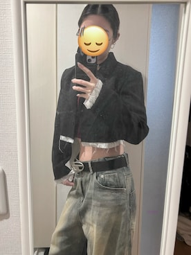 「DIESEL（ディーゼル）のアイテム（ベルト）」を使った、イクラさん（レディース・165cm）の秋コーディネート