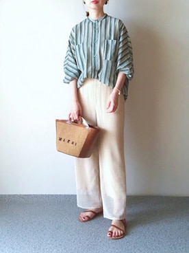 「アイテム（ピアス（両耳用））」を使った、K.mさん（レディース・165cm・40代）の夏コーディネート