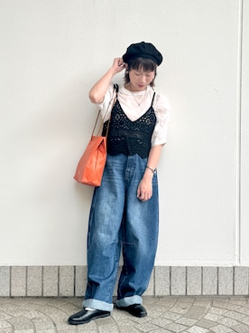 「CUBE SUGAR（キューブシュガー）のアイテム」を使った、おめぐさん（レディース・158cm）の春コーディネート