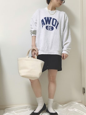 「SHEINのアイテム（その他パンツ、ブラック系）」を使った、HIJIRIさん（レディース・155cm）の秋コーディネート