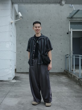 「THE NORTH FACE PURPLE LABEL（ザ ノースフェイス パープルレーベル）のアイテム」を使った、ZHE GANGさん（メンズ・177cm）の夏コーディネート
