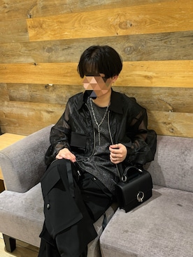 「HARE（ハレ）のアイテム（カーゴパンツ、ブラック系）」を使った、てる🦉さん（メンズ・164cm）の夏コーディネート