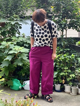 「Java（ジャバ）のアイテム」を使った、あんりさん（レディース・158cm）の夏コーディネート