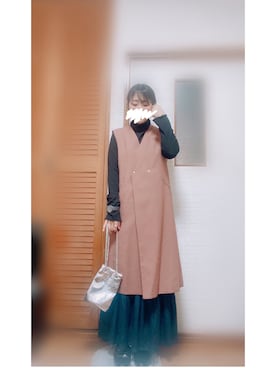 「メロートップス」｜「アイテム（腕時計）」を使った、あおさん（レディース・151cm）の冬コーディネート