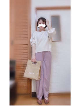 「シースルー」｜「アイテム（バレエシューズ）」を使った、あおさん（レディース・151cm）の春コーディネート