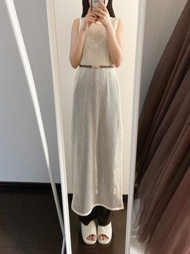 ベルトを使った ベージュワンピース の人気ファッションコーディネート Wear