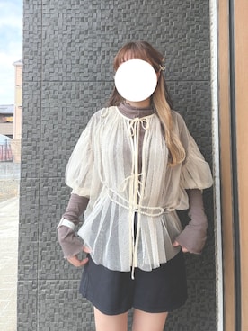 「shopnikoniko（ショップニコニコ）のアイテム」を使った、もさん（レディース・153cm）の春コーディネート