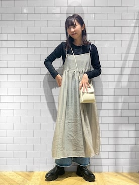 ちゃんにしさんの「オーガンジーキャミワンピース　966933」を使ったコーディネート