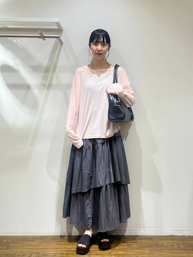 「アイテム（ボストンバッグ）」を使った、ちゃんにしさん（レディース・164cm・20代）の夏コーディネート