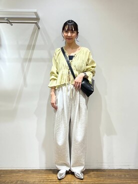 「春服みてみて」｜「アイテム（スウェットパンツ）」を使った、ちゃんにしさん（レディース・164cm）の春コーディネート