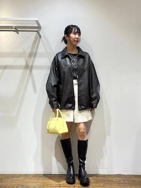 「アイテム（ブルゾン）」を使った、ちゃんにしさん（レディース・164cm・20代）の秋コーディネート