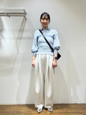 「春服みてみて」｜「アイテム（スウェットパンツ）」を使った、ちゃんにしさん（レディース・164cm）の春コーディネート