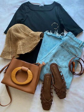 「Esime（エシミー）のアイテム」を使った、あささん（レディース・170cm）の夏コーディネート