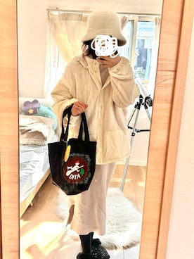 「Samansa Mos2（サマンサ モスモス）のアイテム（ジャケット/アウター）」を使った、ねぎねぎさん（レディース・150cm）の冬コーディネート