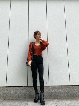 本庄　彩葵さん（レディース・164cm）の秋コーディネート