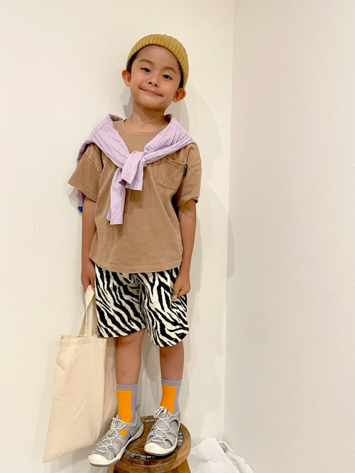 キッズ 親子お揃いゼブラハーフパンツ（デニムパンツ）｜coca（coca