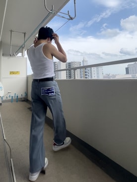 「DAIRIKU（ダイリク）のアイテム（スラックス）」を使った、koribieさん（メンズ・160cm）の夏コーディネート