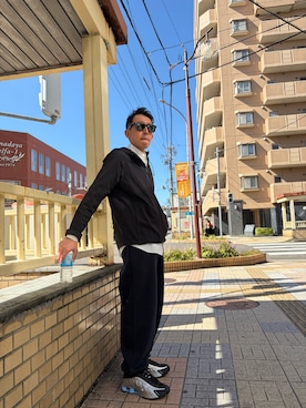 「アイテム（ナイロンジャケット）」を使った、しんたまんさん（メンズ・170cm）の秋コーディネート